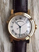 Breguet 宝玑航海系列5817BA/12/9V8  纯手工镌刻图案 K金镀银表盘 钱币纹 宝玑镂空蓝钢指针