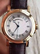 Breguet 宝玑航海系列5817BA/12/9V8  纯手工镌刻图案 K金镀银表盘 钱币纹 宝玑镂空蓝钢指针