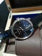 芝柏 Girard-Perregaux 49535-53-651-BK6A 18K白金 40mm 男士自动机械腕表 未使用全套 针扣皮带 