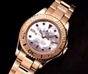 ROLEX 劳力士 18K金游艇 68628 贝母面红宝石刻度  