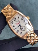 法兰克穆勒 FRANCK MULLER 18K全玫瑰金材质2852 动储显示  全金表带上手佩戴非常显！