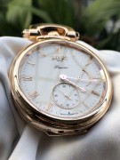 BOVET 播威 始于1822年  18K玫瑰金  白色瓷面   手工雕花摆砣  