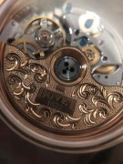 BOVET 播威 始于1822年  18K玫瑰金  白色瓷面   手工雕花摆砣  