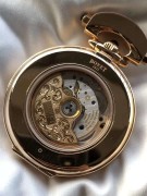 BOVET 播威 始于1822年  18K玫瑰金  白色瓷面   手工雕花摆砣  