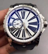 ROGER DUBUIS 罗杰杜彼王者系列，45MM表径，精钢表壳表扣，自产珍珠砣自动机械机芯