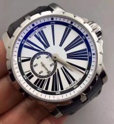 ROGER DUBUIS 罗杰杜彼王者系列，45MM表径，精钢表壳表扣，自产珍珠砣自动机械机芯