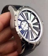 ROGER DUBUIS 罗杰杜彼王者系列，45MM表径，精钢表壳表扣，自产珍珠砣自动机械机芯