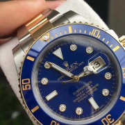 Rolex Submarina 116613LB  最好看的深蓝实心面 钻石刻度  