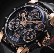 Antoine Preziuso  3个飞行陀飞轮  Ti+玫瑰金 黑钻  定价480万  好折扣