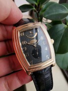 18K玫瑰金 Parmigiani 帕玛强尼  8日链长动力 手动机械男表，45*35mm  