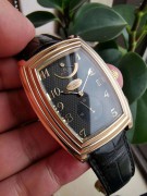 18K玫瑰金 Parmigiani 帕玛强尼  8日链长动力 手动机械男表，45*35mm  