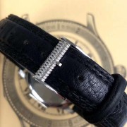 浪琴/Longines，林白989，将官底，珐琅面、宝玑针，走时正常稳定，表径38mm，全原装有附件。