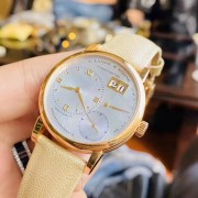 朗格1号系列 女表113.041，表径36mm，3天动储，四分之三夹板 黄金套筒 鹅颈微调 