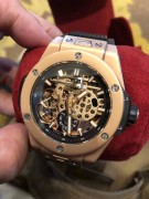 HUBLOT 宇舶大爆炸  18K玫瑰金 全镂空  手动机械10日链 10天动力显示 背透机芯  99新