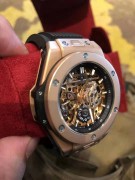 HUBLOT 宇舶大爆炸  18K玫瑰金 全镂空  手动机械10日链 10天动力显示 背透机芯  99新