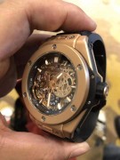 HUBLOT 宇舶大爆炸  18K玫瑰金 全镂空  手动机械10日链 10天动力显示 背透机芯  99新