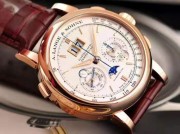 18K玫瑰金 A. Lange 朗格萨克森系列410.032 万年历手动机械男表，表径41MM不含把头