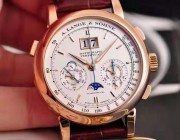 18K玫瑰金 A. Lange 朗格萨克森系列410.032 万年历手动机械男表，表径41MM不含把头