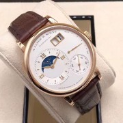 朗格LANGE 1系列  型号139.032 手动机械  18k玫瑰金材质  41mm表径  日期 月相显示 未使用18年全套  