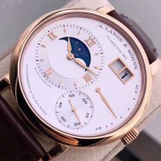 朗格LANGE 1系列  型号139.032 手动机械  18k玫瑰金材质  41mm表径  日期 月相显示 未使用18年全套  