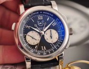 顶级-PT950铂金 A. Lange 朗格双追针计时404.035手动机械男表，表径：43MM，极品全套。