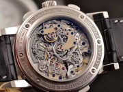 顶级-PT950铂金 A. Lange 朗格双追针计时404.035手动机械男表，表径：43MM，极品全套。