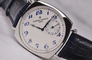 江诗丹顿 Vacheron Constantin PT950铂金历史名作“歪脖子”手上链皮带男表  型号：82035   98新