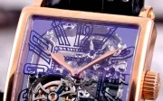 18K玫瑰金 限量版 罗杰杜彼 ROGER DUBUIS  镂空雕花手动机械陀飞轮男表