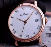 18K玫瑰金 珐琅面 BLANCPAIN  品牌：宝珀 系列：经典系列 型号：6630-3631-55B  重量：112克 