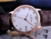 18K玫瑰金 珐琅面 BLANCPAIN  品牌：宝珀 系列：经典系列 型号：6630-3631-55B  重量：112克 