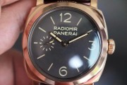 特别限量全球100只美耐华机芯Panerai/沛纳海RADIOMIR1940限量珍藏款系列PAM00398/PAM398玫瑰金手动机械腕表