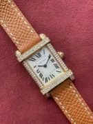 Cartier Tank Chinoise  卡地亚中国坦克原钻石英18K金 表径20X31mm 表圈原装满钻 石英机芯 原装折叠扣 极品美物 可遇不可求