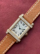 Cartier Tank Chinoise  卡地亚中国坦克原钻石英18K金 表径20X31mm 表圈原装满钻 石英机芯 原装折叠扣 极品美物 可遇不可求