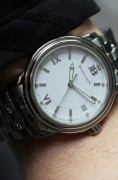 全套附件 BLANCPAIN 宝珀领袖系列 2100-1127-53B  38mm表径  自动机械  腕周190mm  夜光自然泛黄别有味道 1995年全套附件 机芯已保养摆幅300左右 误差小几秒 针盘机芯完美  配个小牛皮表带上手绝了