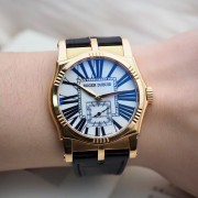 罗杰杜彼 ROGER DUBUIS 18k玫瑰金 自动机械 表径43mm 整表131.3克，早期款双日内瓦印记机芯