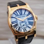 罗杰杜彼 ROGER DUBUIS 18k玫瑰金 自动机械 表径43mm 整表131.3克，早期款双日内瓦印记机芯