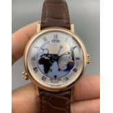 宝玑5717BR  18玫瑰金表壳和表扣  世界时间、GMT、日期和昼夜显示功能，全套附件齐全