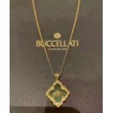 buccellati·布契拉提 歌剧院系列人气最旺的一抹绿，大号绿色项链。超显白，18K黄金绿珐琅项链。