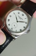 PATEK PHILIPPE 百达翡丽 5115G-001 大明火珐琅盘，奶白色表盘很耐看，18k白金材质，巴黎钉修饰表圈，35mm表径 完美品单表