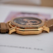 丹尼尔罗斯  超薄万年历 镂空表盘 原镶钻 18K玫瑰金 38X45mm  自动机械 全套附件