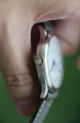 ¥138000 罗杰杜彼S37，单表，18K白金材质，低温珐琅盘，白金操兵刻度，表径37MM，RD初代无限量编号表款，机芯编号105，日内瓦印记，产量极其稀少