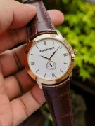 18K玫瑰金 爱彼Jules Audemars系列 15165OR 布纹面 手动机械男表，表径：39MM，参考公价：228000元，成色：99新，附件：单表