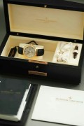 Vacheron Constantin/江诗丹顿马耳他系列42005/000R自动机械男表，39mm表径，18k玫瑰金材质,背透机芯将官底，日期显示/双时区显示 专柜售价¥30.9万，2007年大全套闲置未使用收藏极品