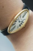 法国人骨子里的优雅浪漫  在这款表里具象化  Cartier 卡地亚浴缸   手动机械    玫瑰金