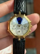 尊达大师经典作品，八角万年历，18K黄金材质，青金石当头月，表径31MM，原装折叠扣，自动机械，单表，价格很给力！