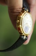 Gerald gents 尊达大师经典作品，八角型自动机械万年历，18K黄金材质，青金石当头月，多边形切割镜面，3到9点位表径31mm，相当圆形33mm表径，原装折叠扣，原始品98单表，原厂原装表带，价格很给力！